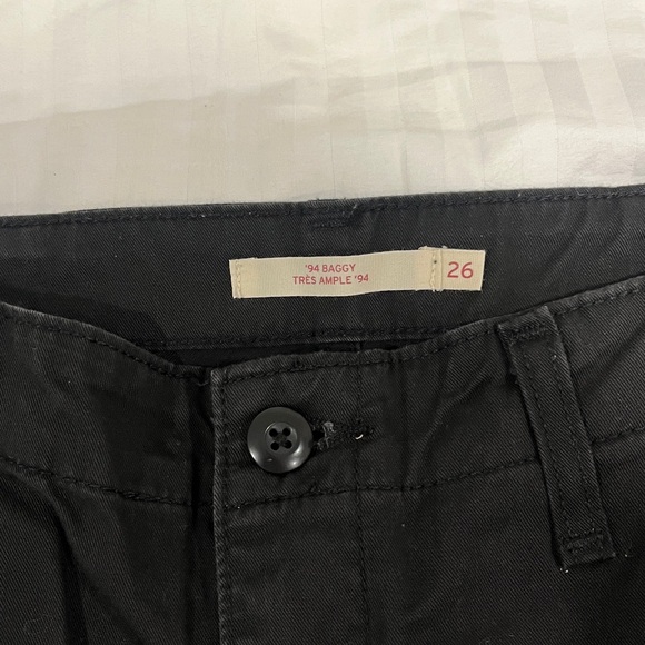 Levi's Black Cargo Trousers with Utility Pockets - Picture 2 of 3
